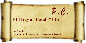 Pilinger Cecília névjegykártya